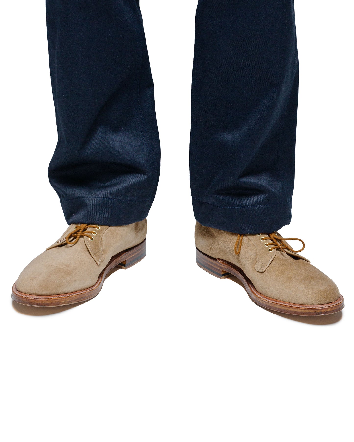 Alden Plain Toe Blucher Tan Suede G2401 model