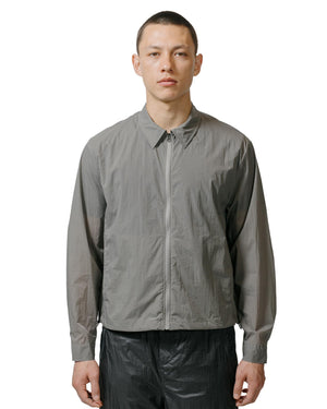 Amomento Sheer Zip Up Shirts Grey model front
