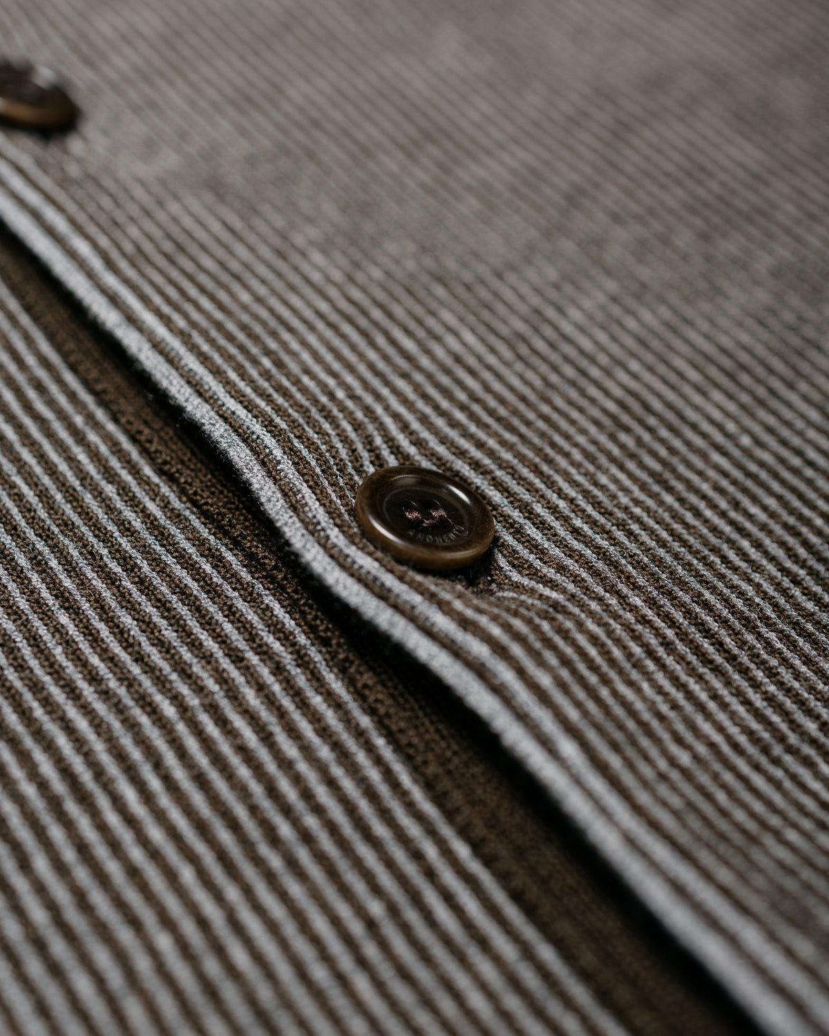 Amomento Stripe Button Up Cardigan Brown