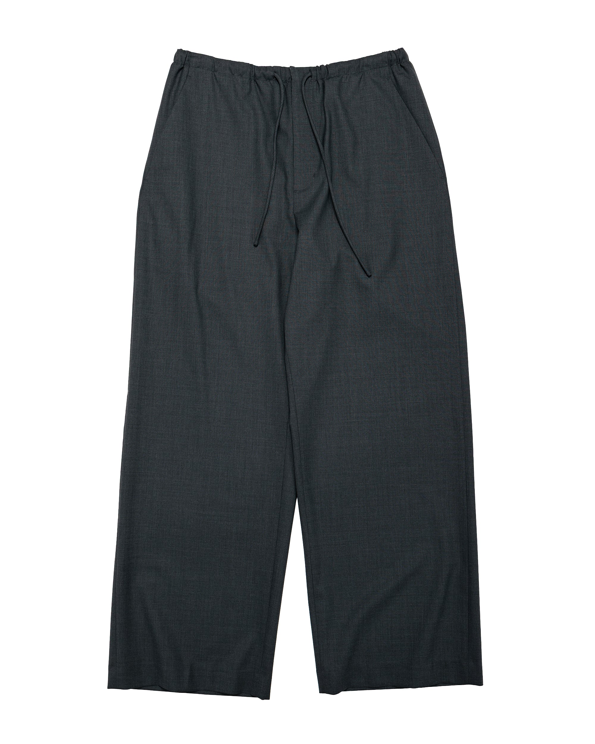 Amomento Wool Banding Pants Charcoal