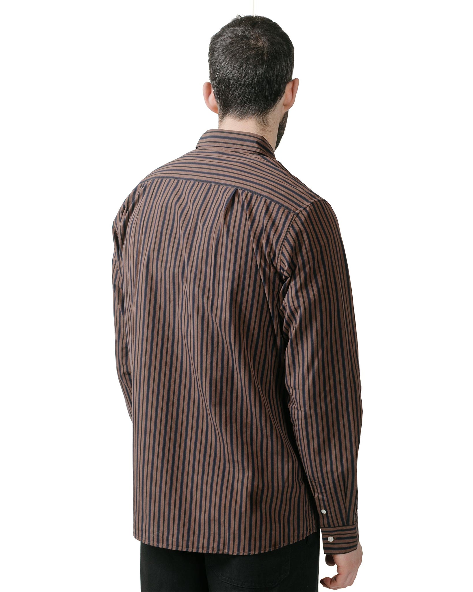 Another Aspect Another Shirt 3.0 Brown/Black Stripe model back