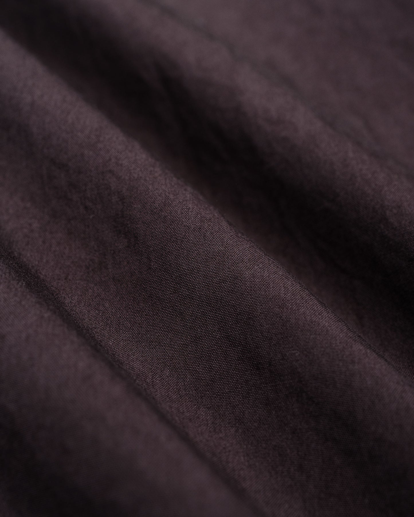 Auralee Garment Dyed Finx Shuttle Weather One-Tuck Slacks Dark Brown