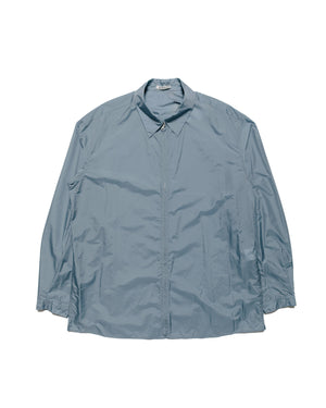 Auralee Light Nylon Zip Shirt Blue Gray