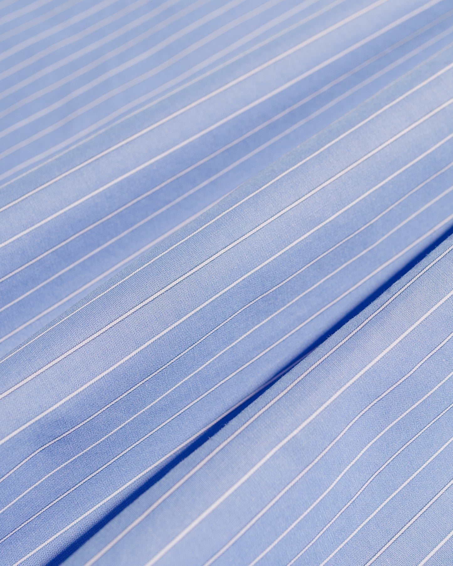 Auralee Suvin High Count Cloth Stripe Shirt Blue Stripe