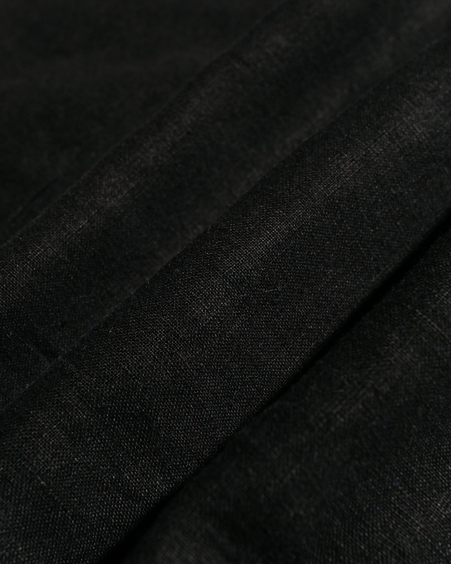 Bather Black Linen Camp Shirt