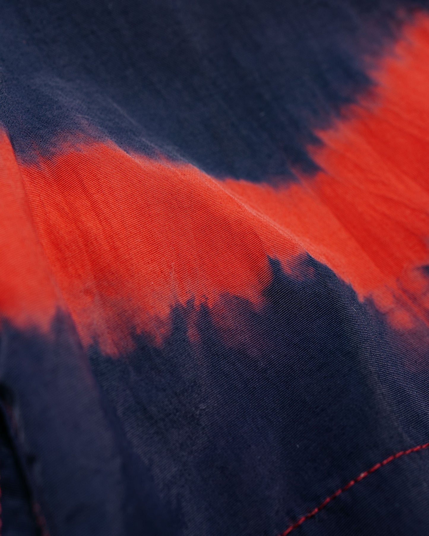 Bather Caeterpillar Over Dyed Indigo Red Swim Trunk