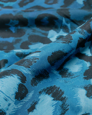 Bather Indigo Leopard Swim Trunk fabric