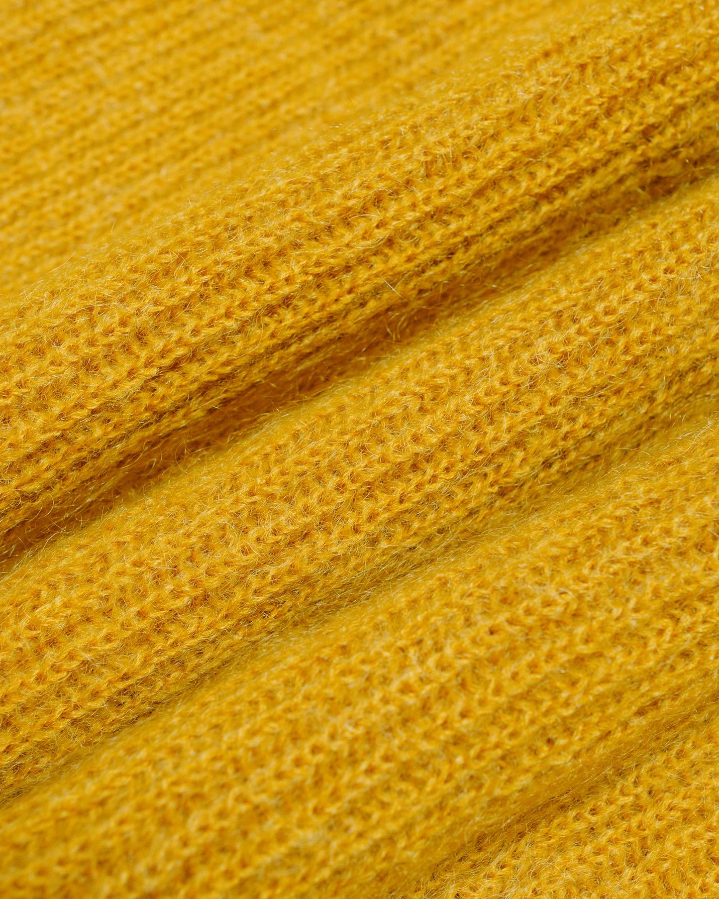 Batoner Pure Mohair Signature Crew Neck Yellow fabric