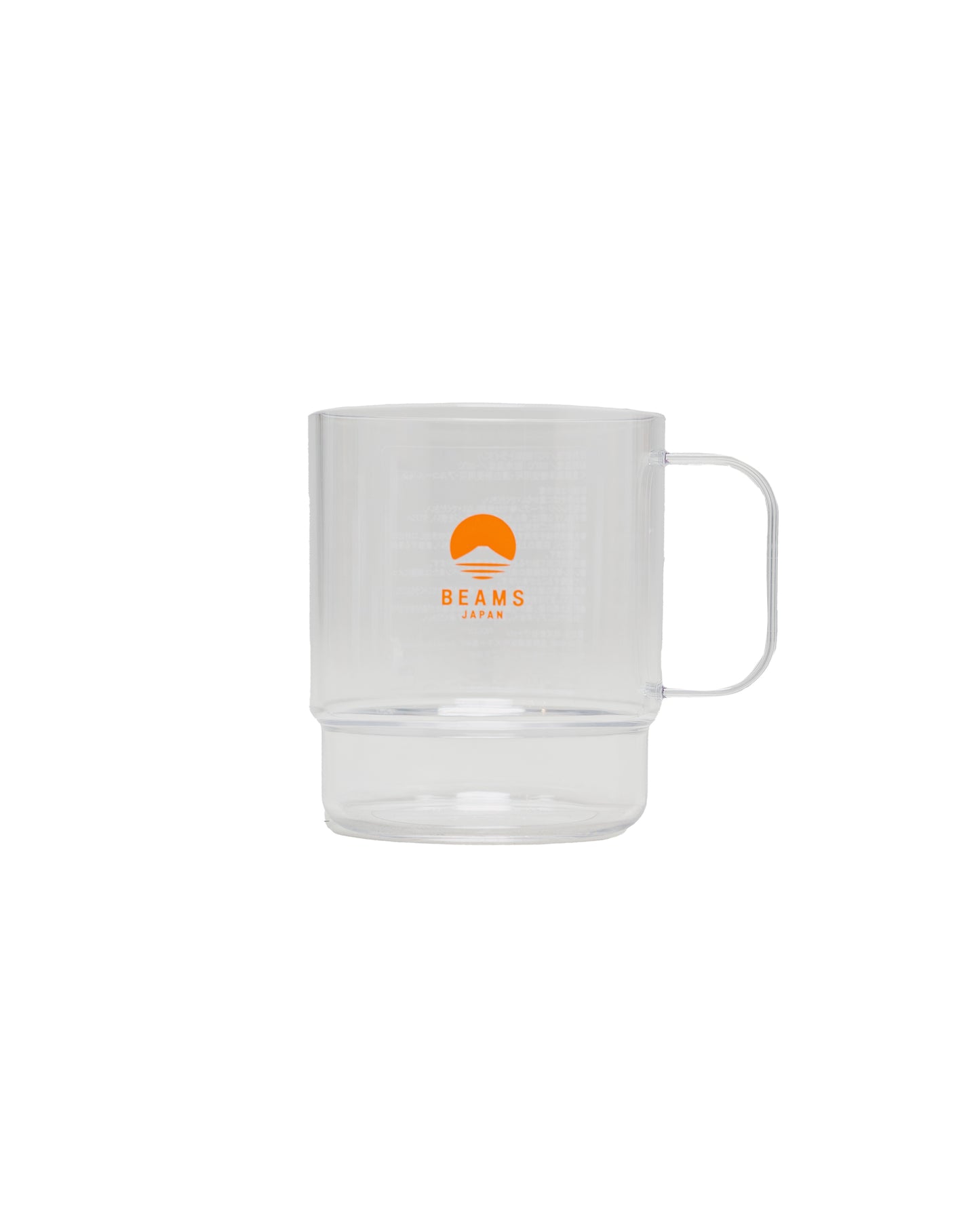 Beams Japan Stacking Mug Clear Orange Logo