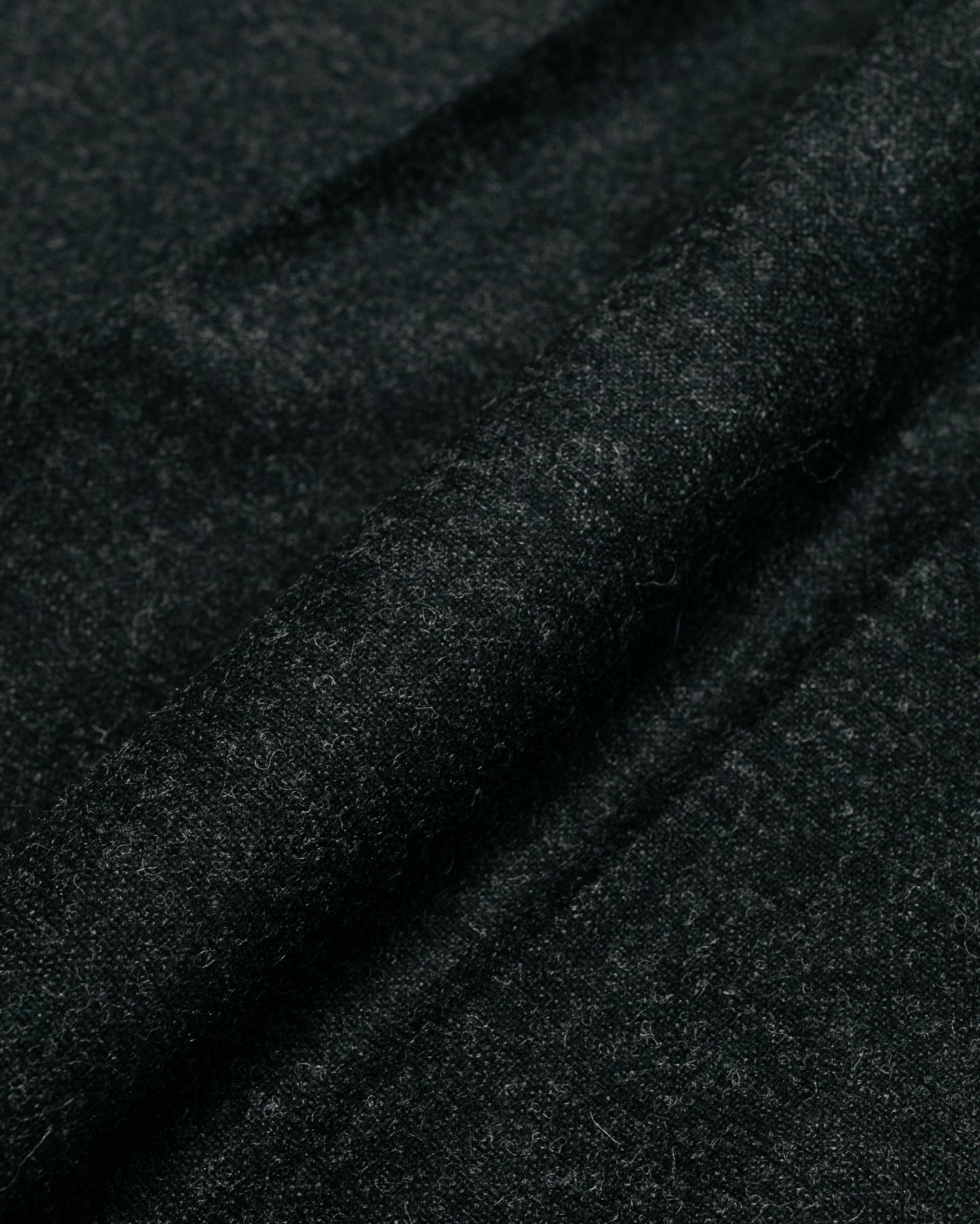 Beams Plus 1Pleat Wool Cashmere Charcoal Grey fabric