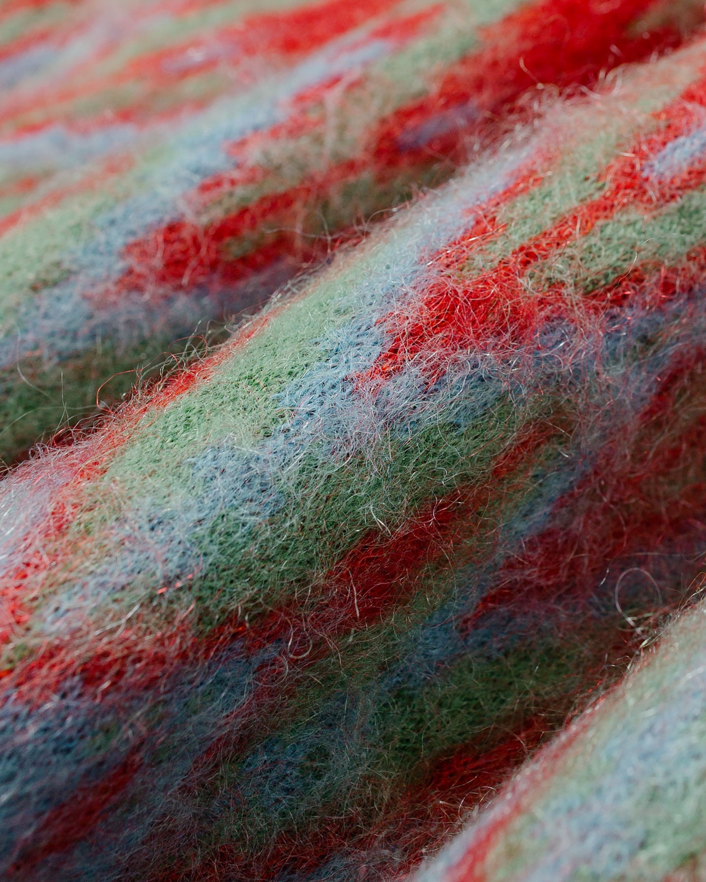 Beams Plus Cardigan Jacquard Chevron Pattern Red