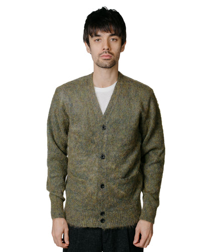 Beams Plus Cardigan Stretch Mohair Green