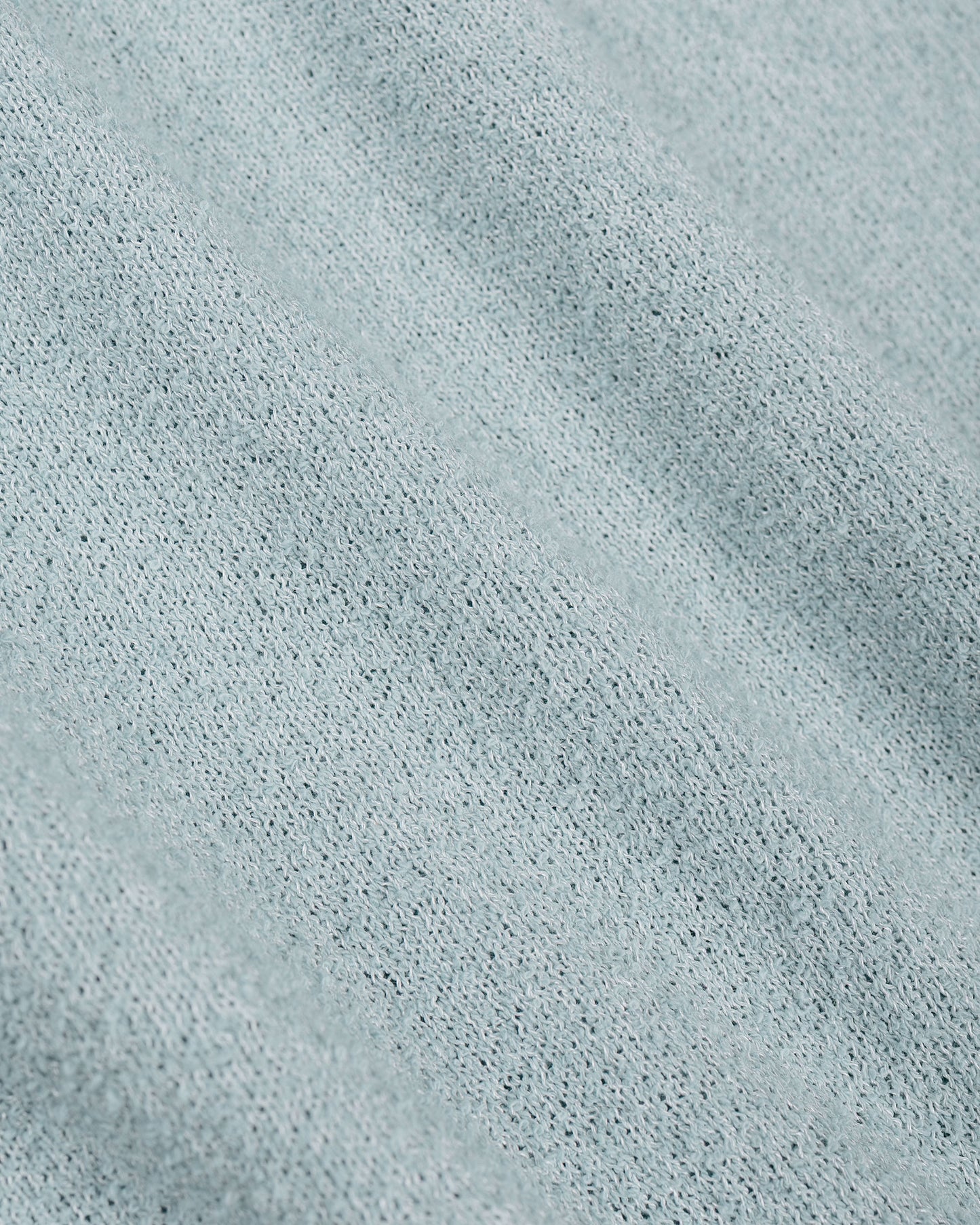 Beams Plus Knit Polo Boucle Sax