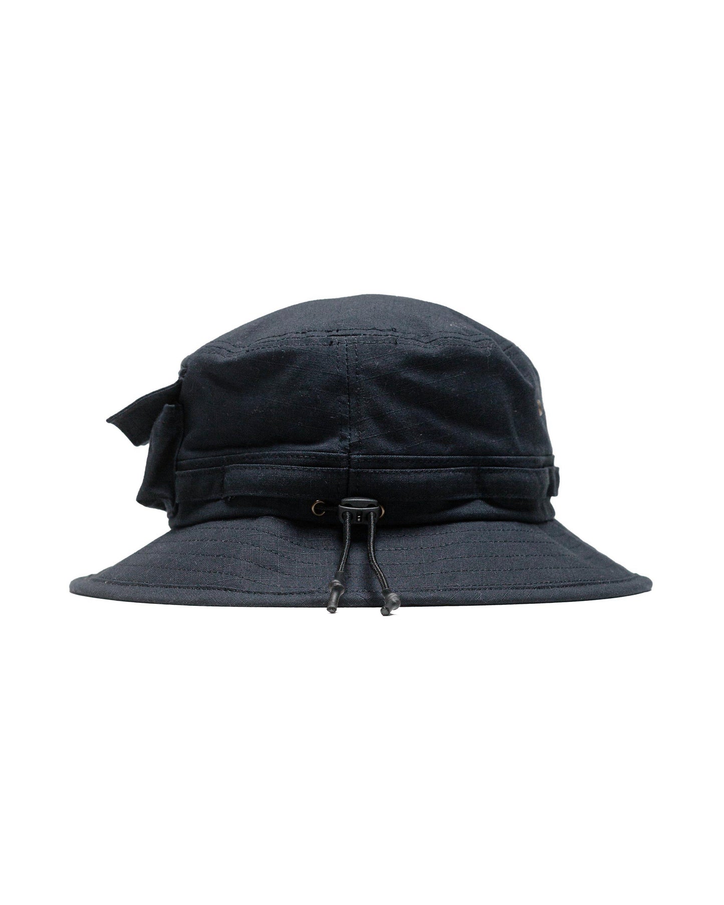 Beams Plus Lost & Found MIL Jungle Hat Cotton Ripstop Black back