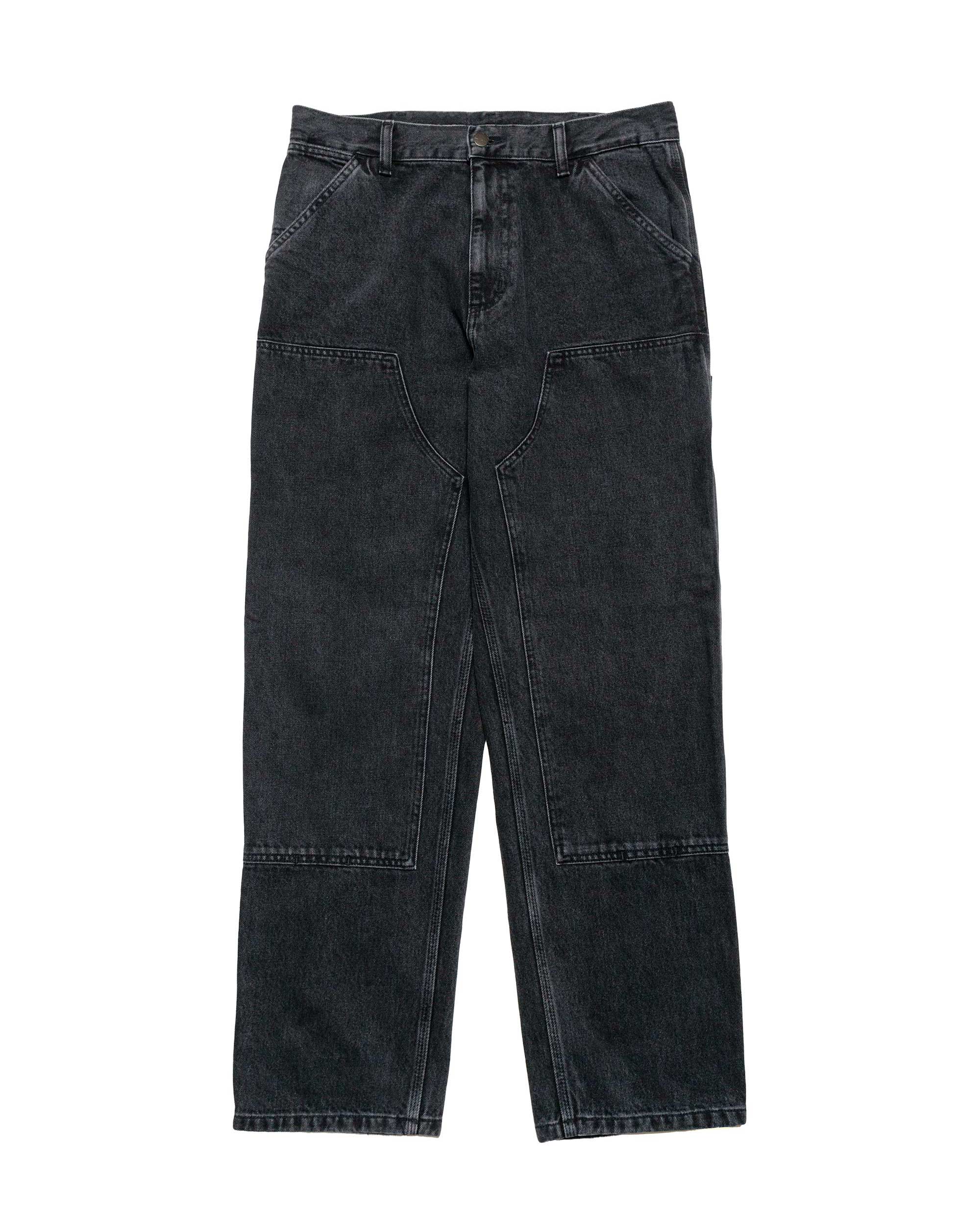 Carhartt Double Knee Pant Denim Black Stone Washed