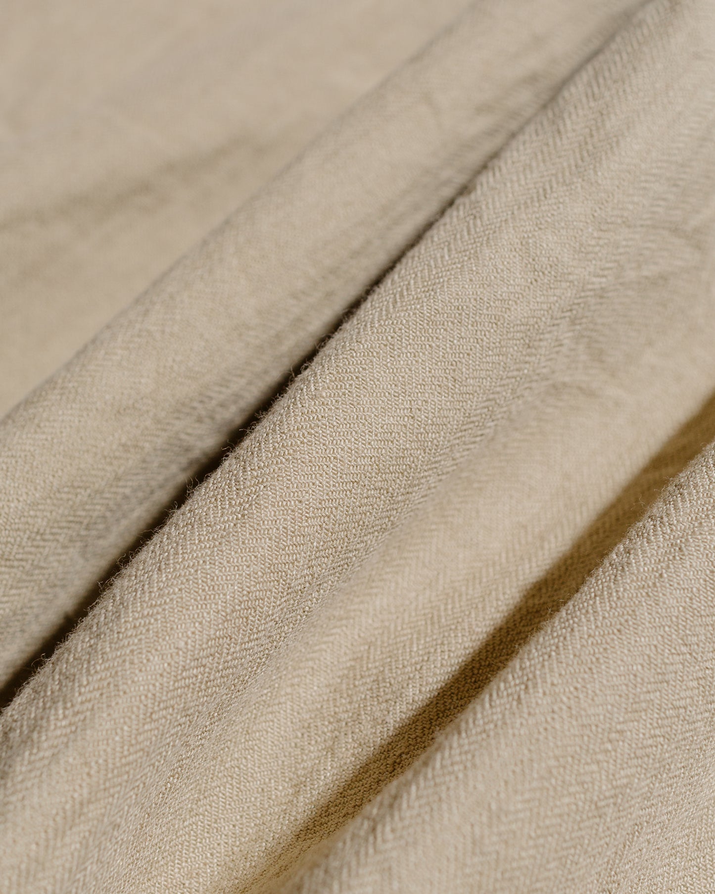 Cohérence Paul Linen/Cotton Chevron Trouser Ivory