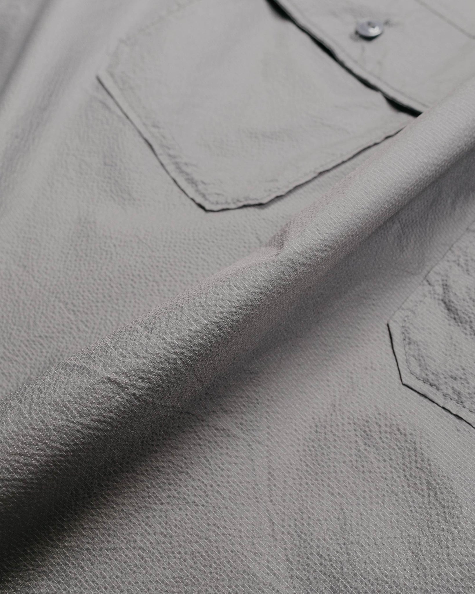 Engineered Garments Cagoule Shirt Grey Nylon Micro Ripstop fabric