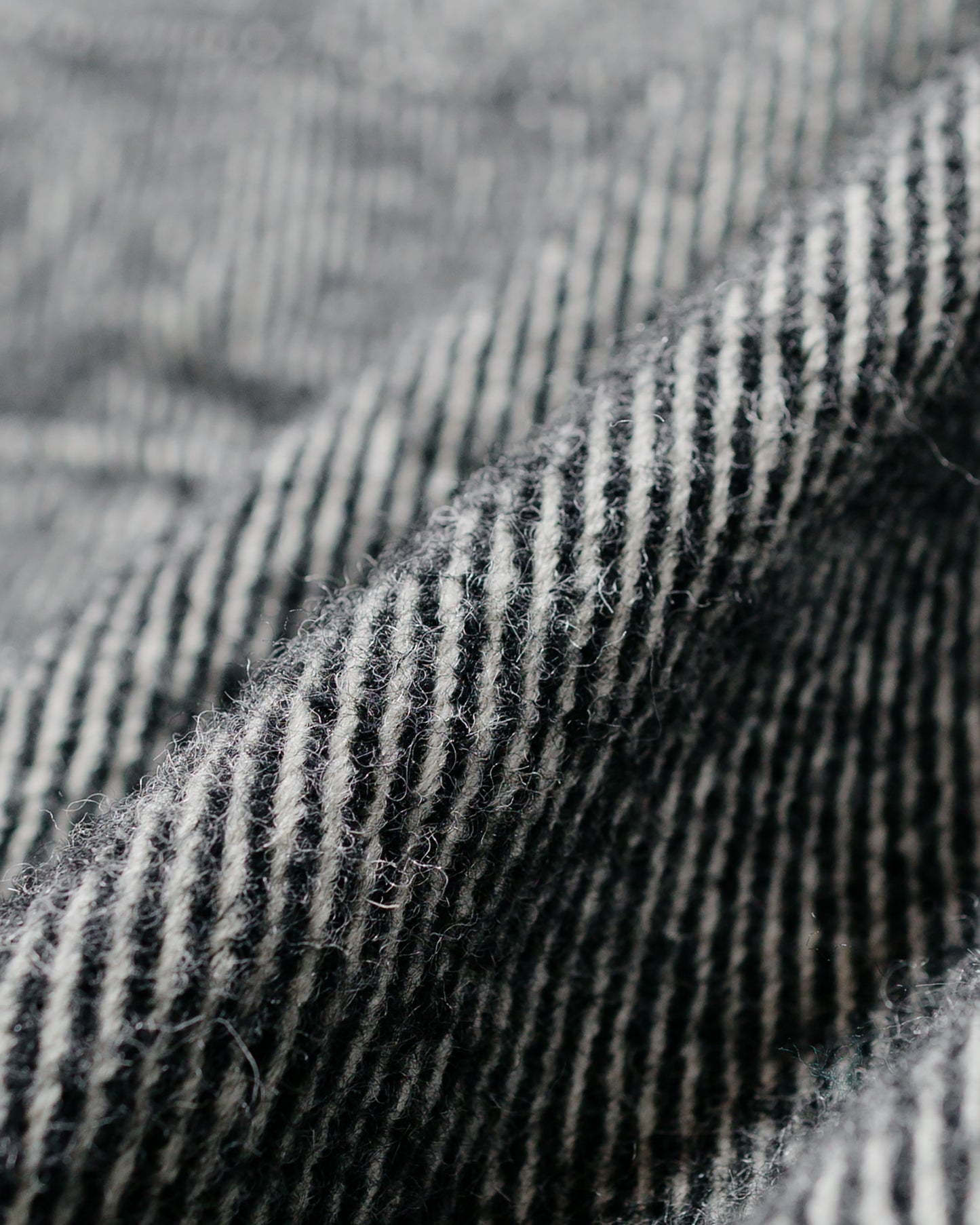 Engineered Garments Chester Coat Black Wool Shaggy Twill