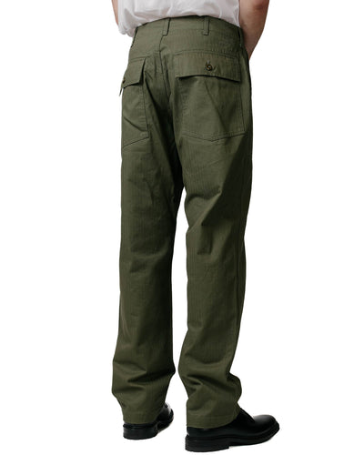 Engineered Garments Fatigue Pant Olive Cotton Herringbone Twill