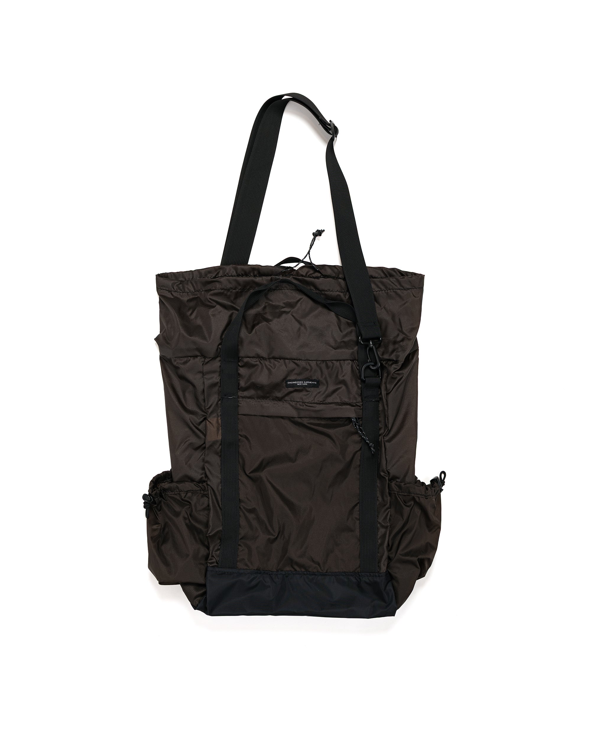 Engineered Garments UL 3 Way Bag Brown Nylon Micro Ripstop