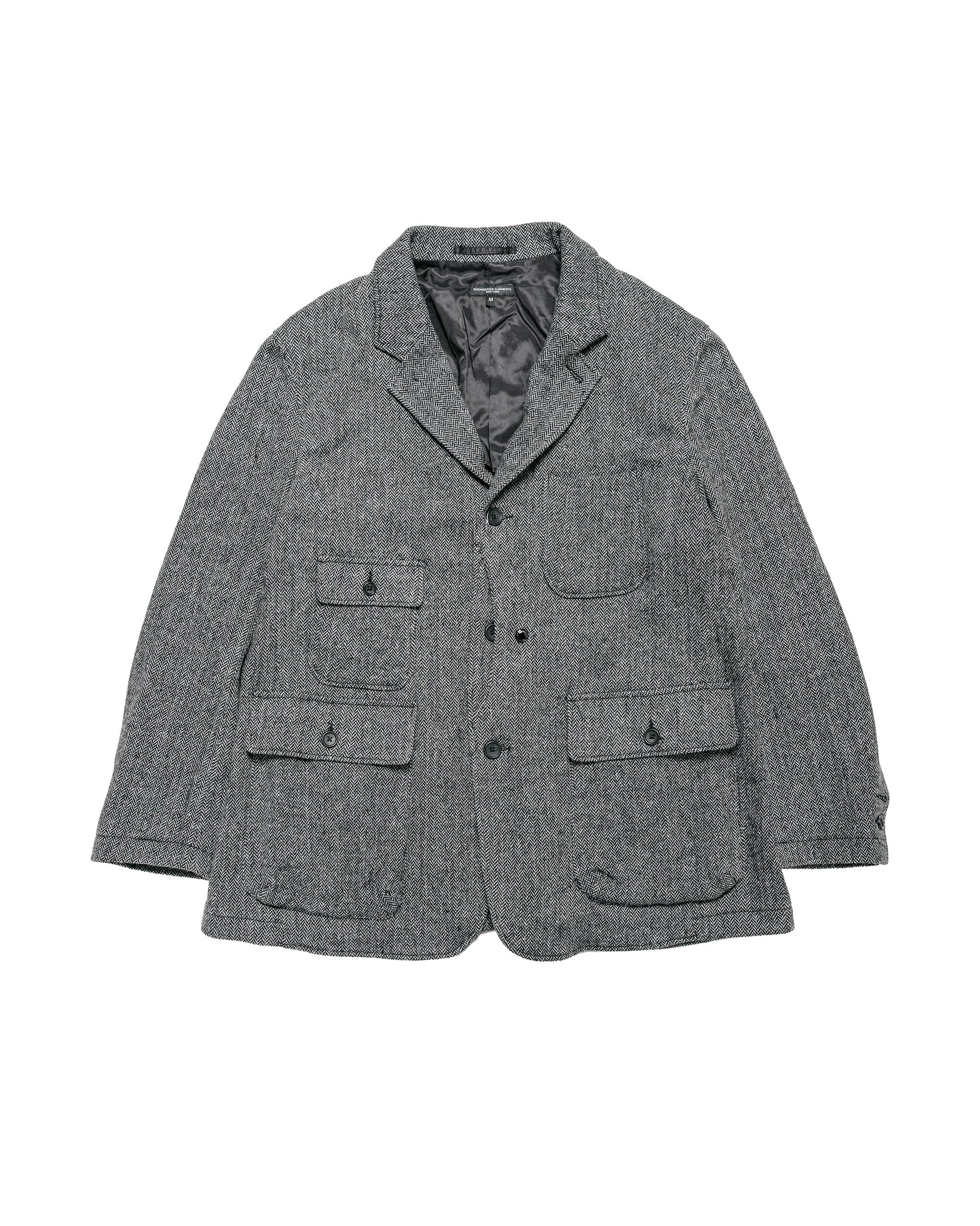 Engineered Garments Upland Jacket Grey Poly Wool Herringbone