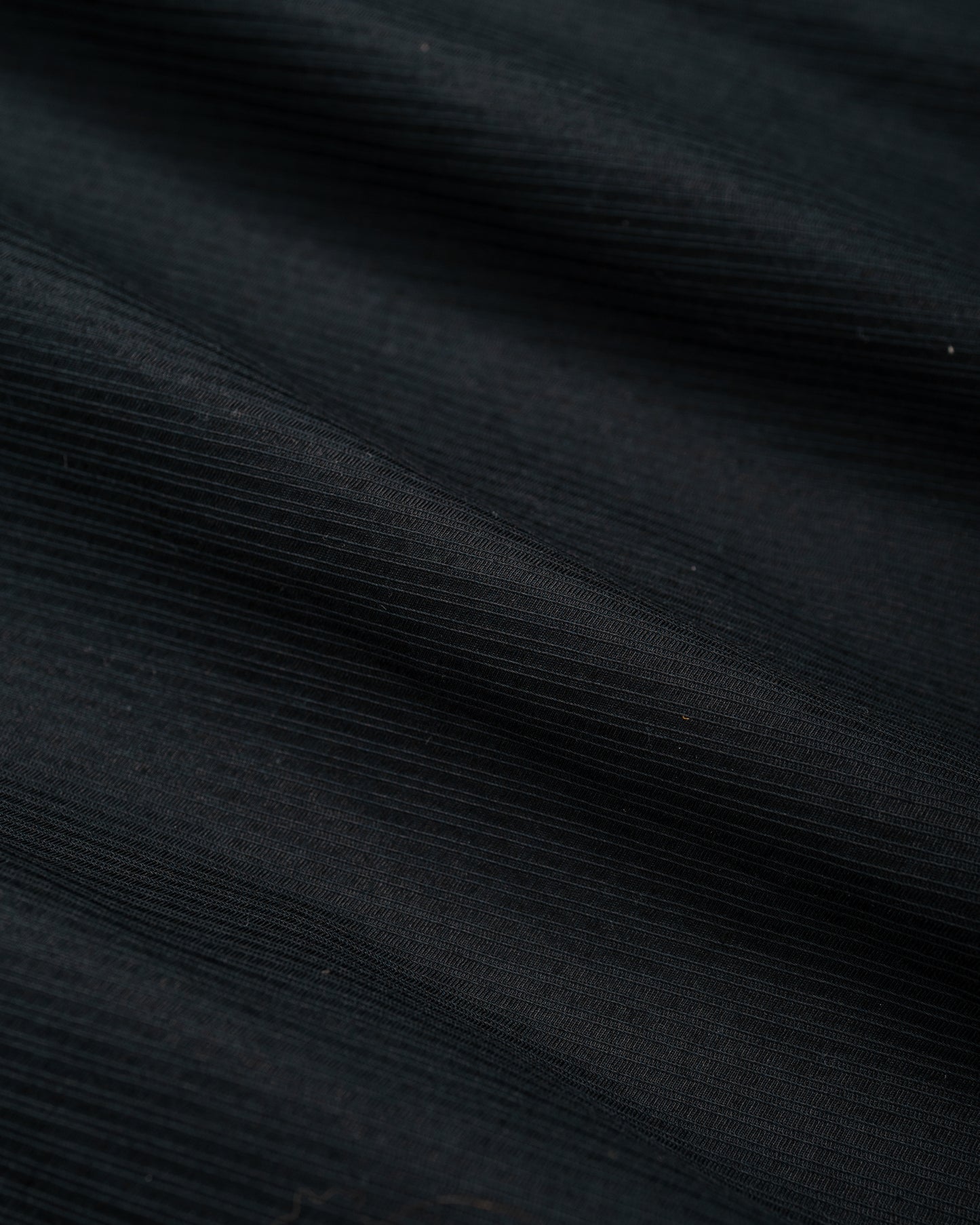 Engineered Garments Wing Collar Shirt Black Cotton Diagonal Dobby Stripe