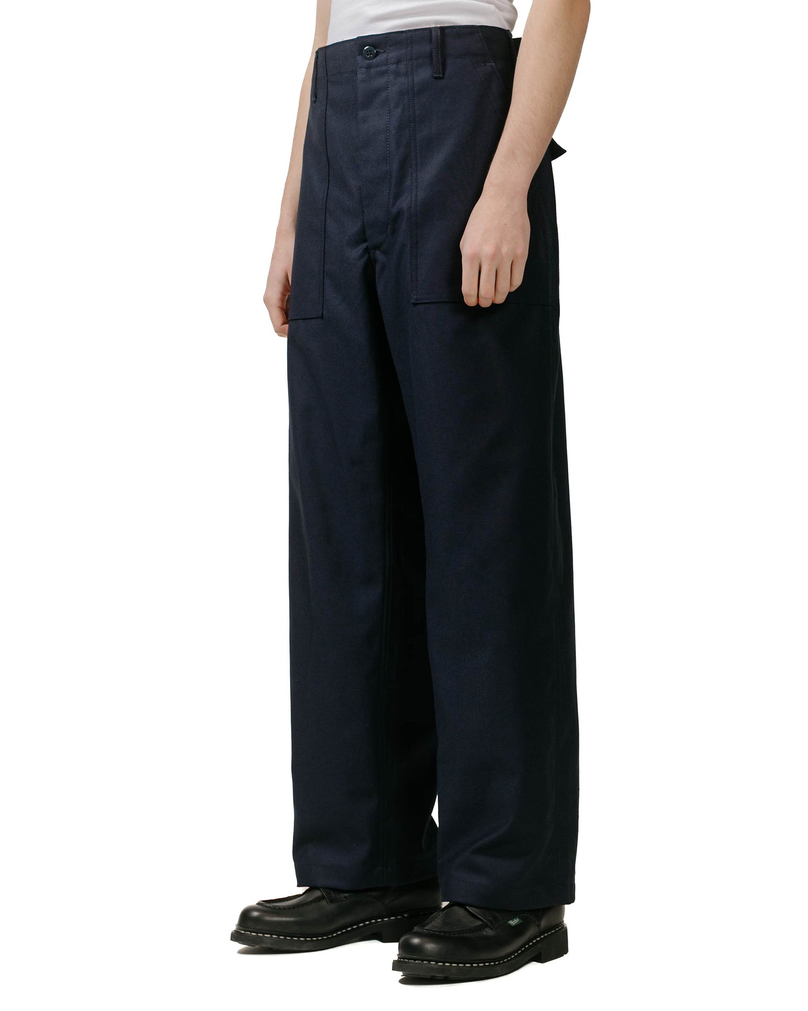 Engineered Garments Workaday Fatigue Pant Dark Navy Cotton Reverse Sateen model front