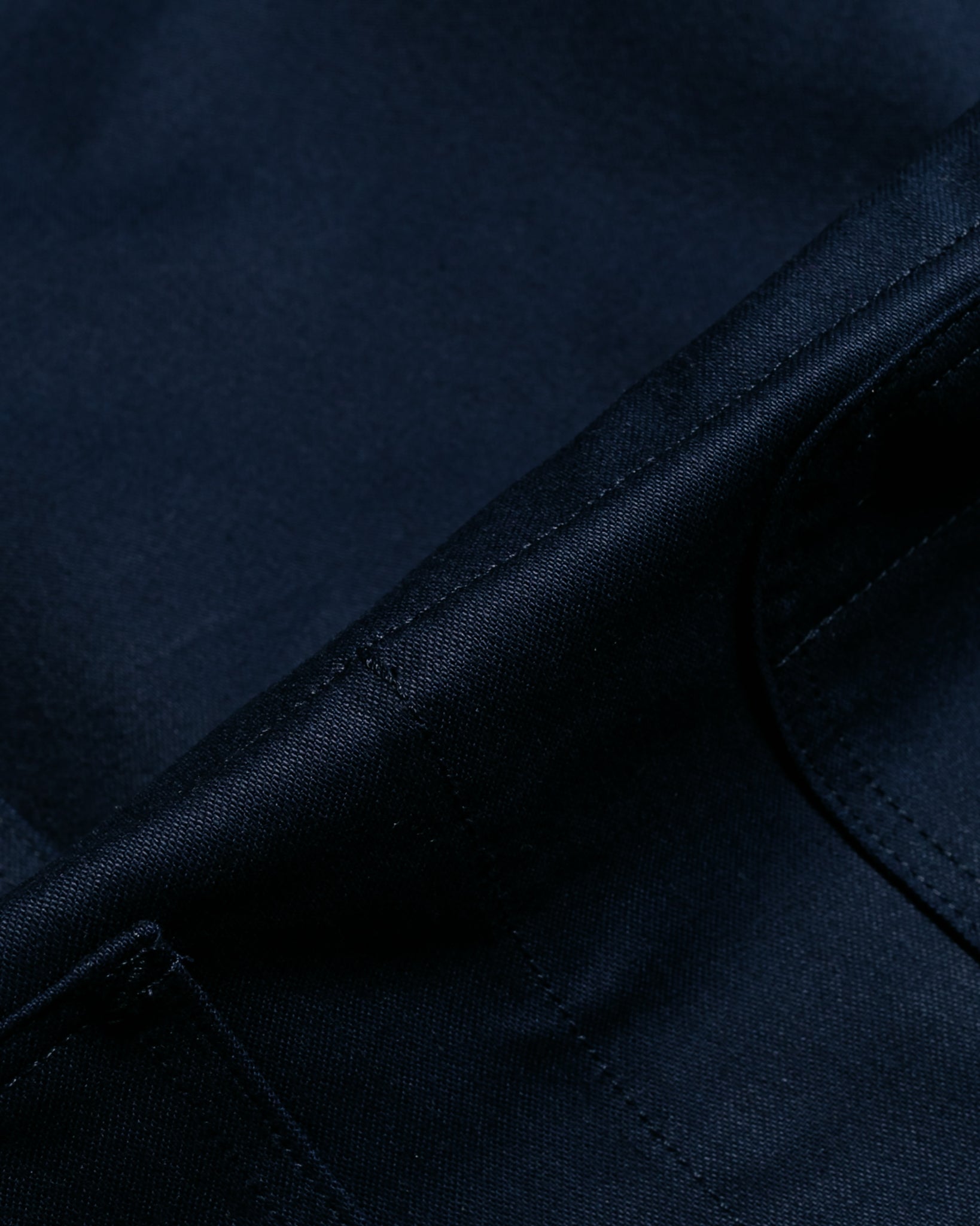 Engineered Garments Workaday Utility Jacket Dark Navy Cotton Reverse Sateen fabric