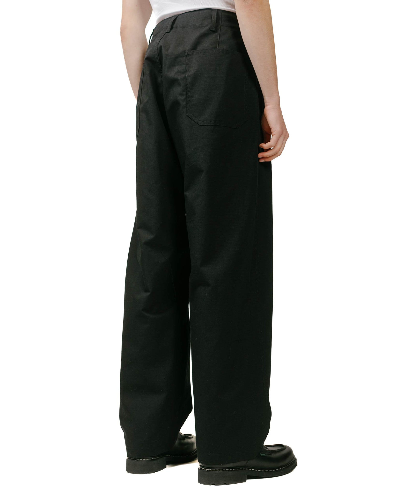 Engineered Garments Workaday Utility Pant Black Cotton Ripstop model back