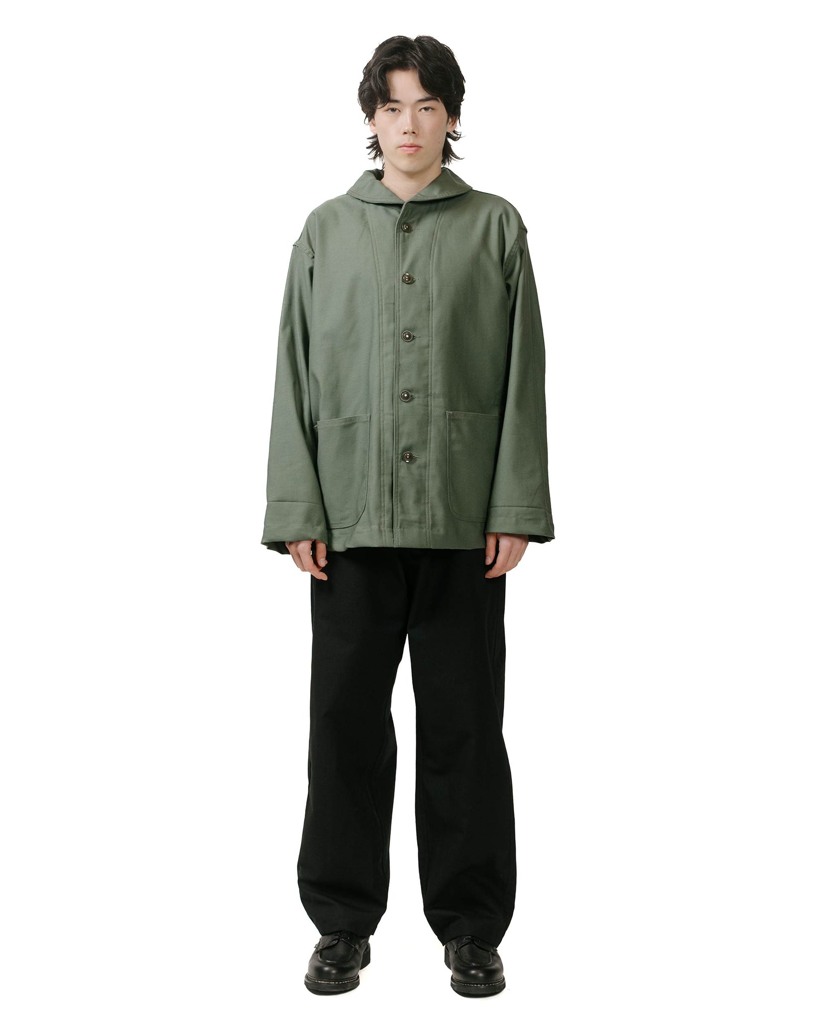 Engineered Garments Workaday Utility Pant Black Cotton Ripstop model full