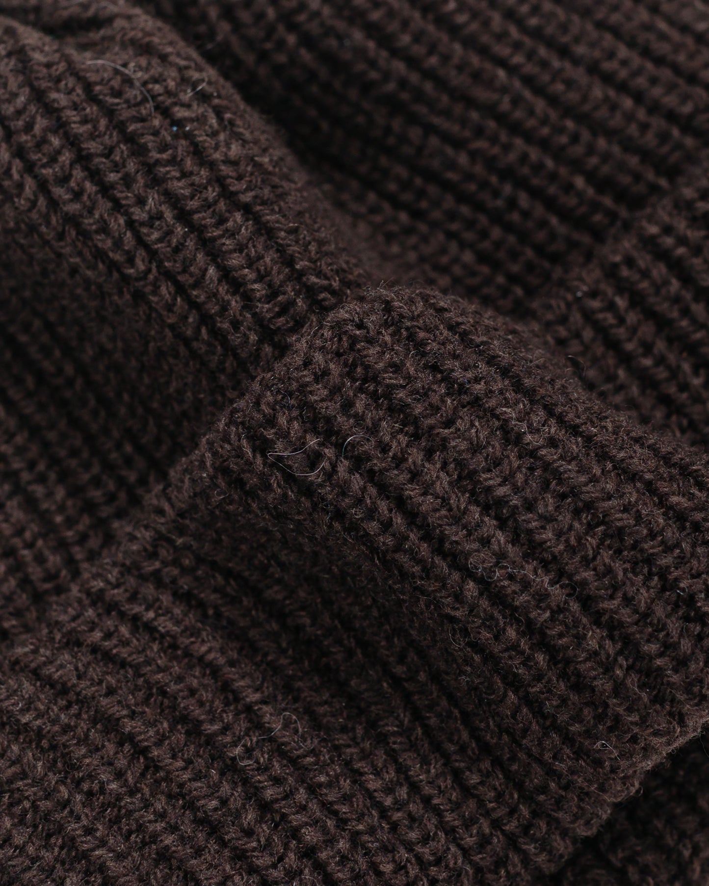 Found Feather Oversized Watch Cap Italian Merino Wool Chocolate