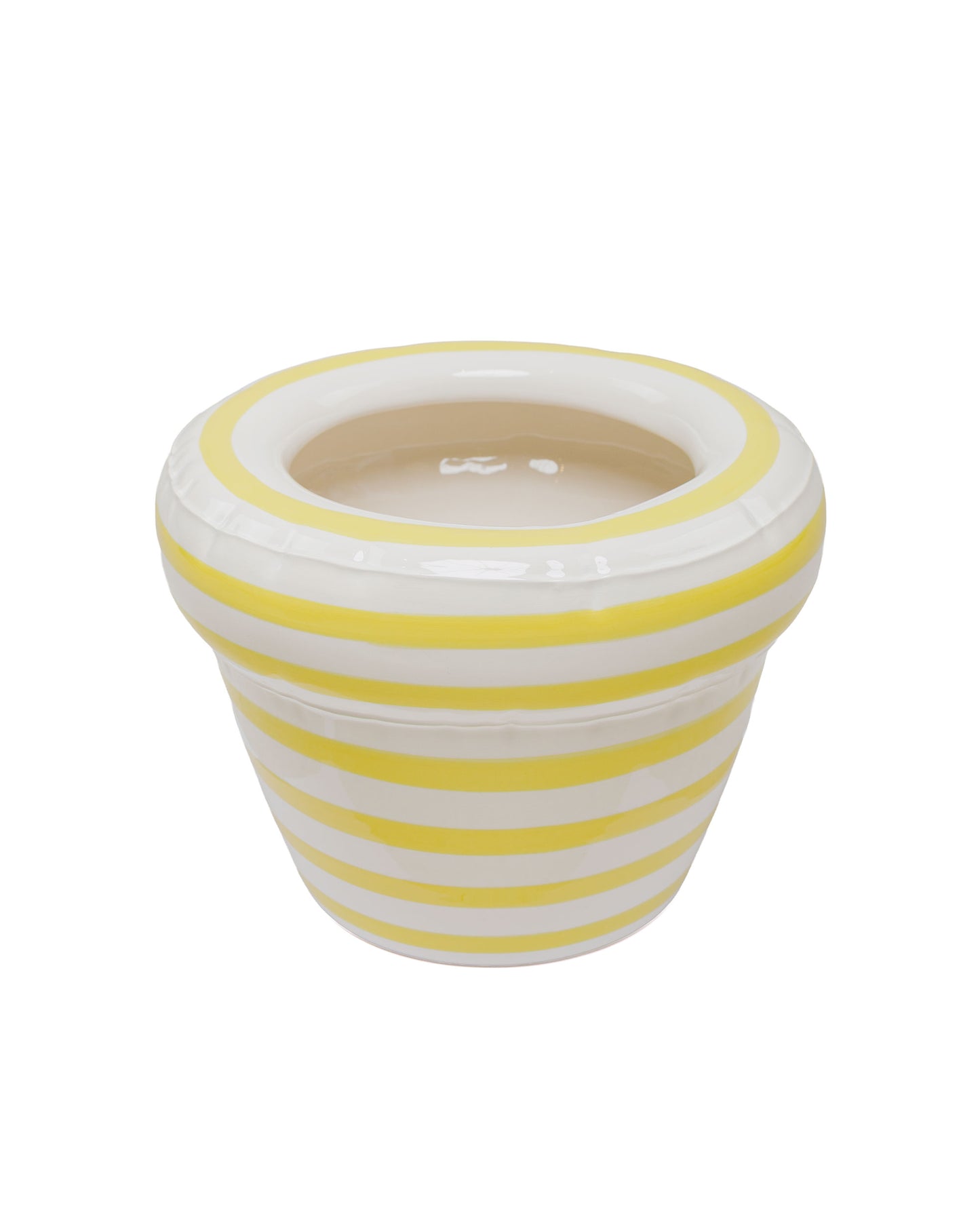 Home Studyo Planter 'Pierre' Stripes Lemon Gloss