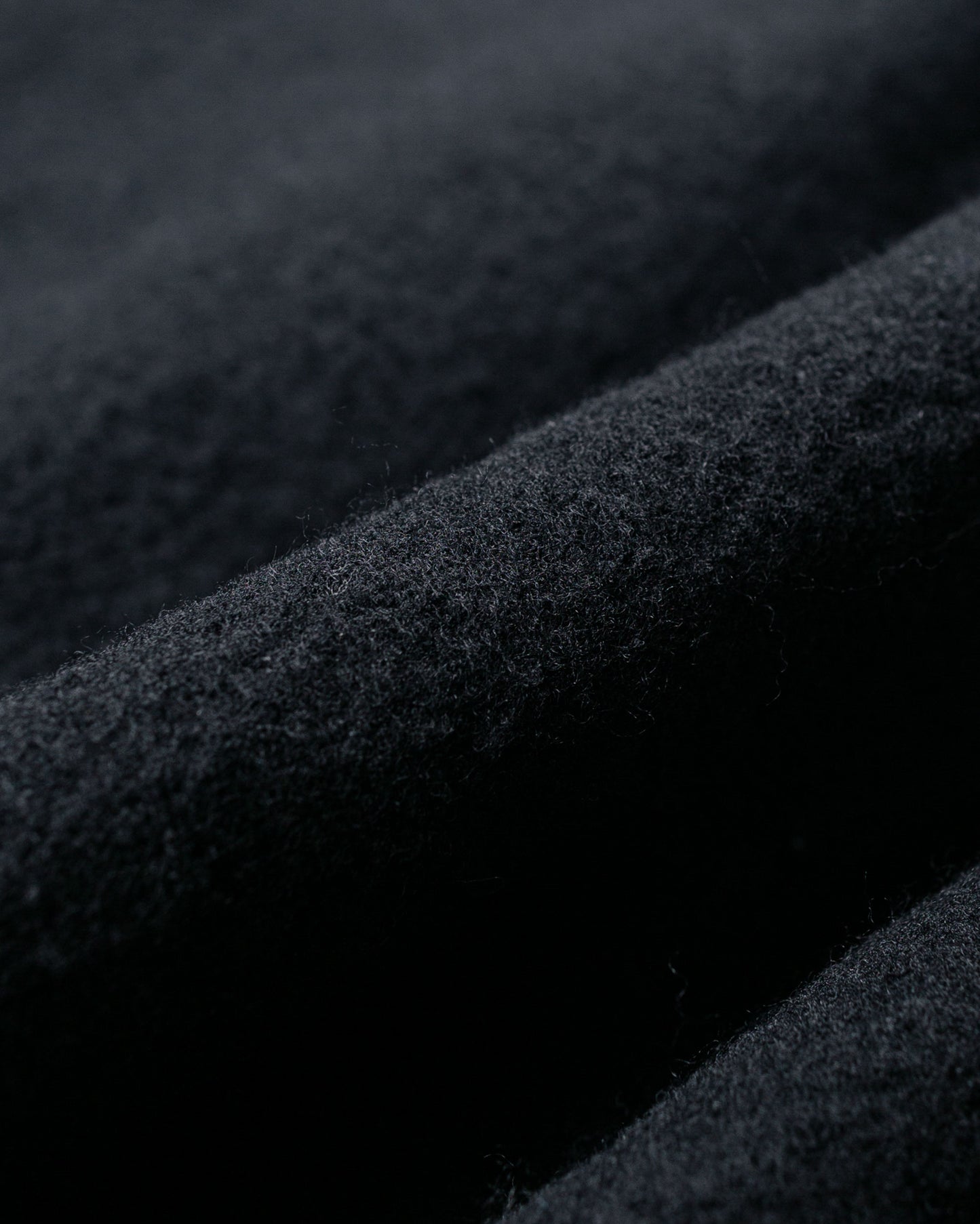 James Coward Machine Jacket Piece Dyed Black Wool Flannel