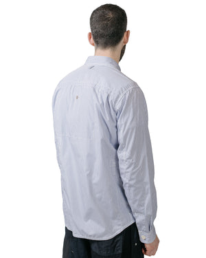 Junya Watanabe MAN Reversible Striped Check Shirt Blue model back