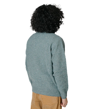 Lost & Found Shaggy Sweater Graphite Green Model BAck