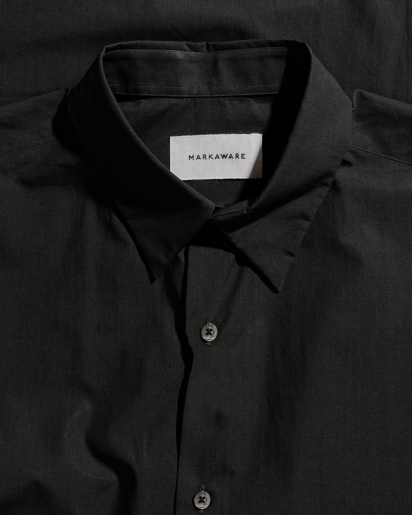 MARKAWARE Comfort Fit Shirt Organic Giza Typewriter-Cloth Black