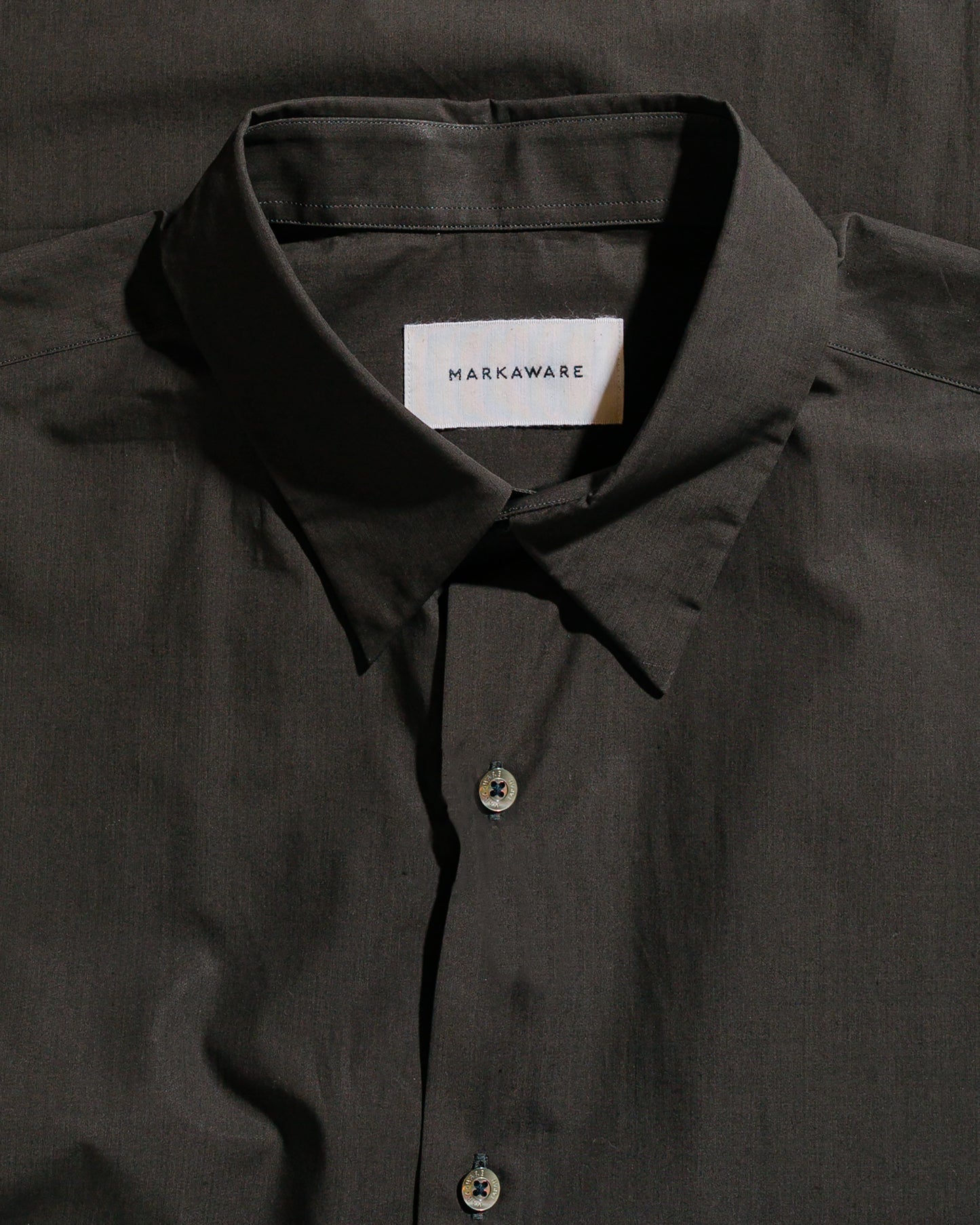 MARKAWARE Comfort Fit Shirt Organic Giza Typewriter-Cloth Dark Sage