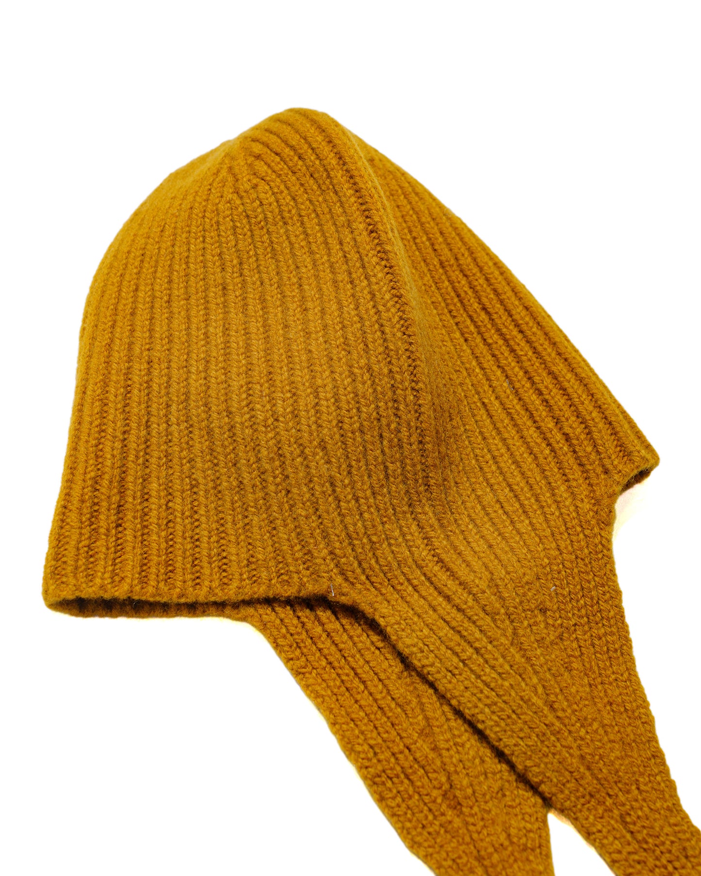 MHL Ear Flap Hat Soft Spun Wool Mustard