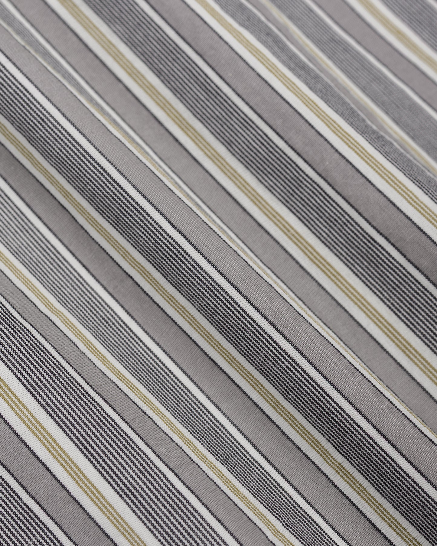 MHL Overall Shirt Pyjama Stripe Cotton Off White/Grey/Zest