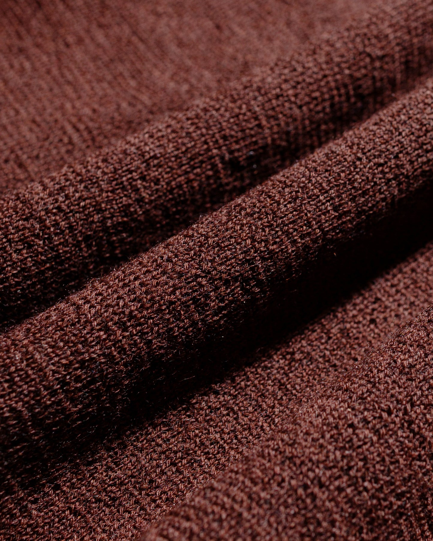 MHL Oversized Knitted Polo Dry Wool Dark Brown