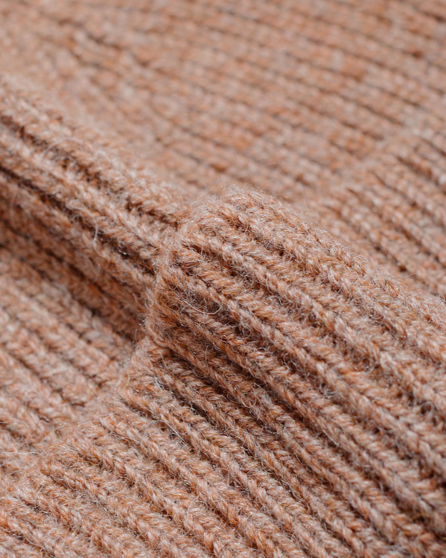 MHL Simple Ribbed Beanie British Wool Mineral