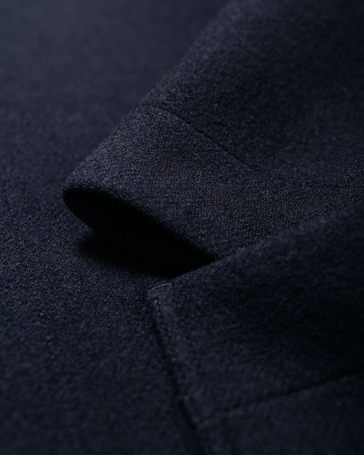 MHL Zip Through Duffle Double Wool Melton Dark Navy
