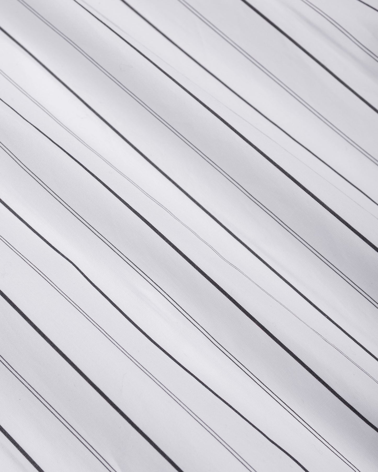 Margaret Howell Basic Shirt Wide Graphic Stripe Cotton White/Charcoal