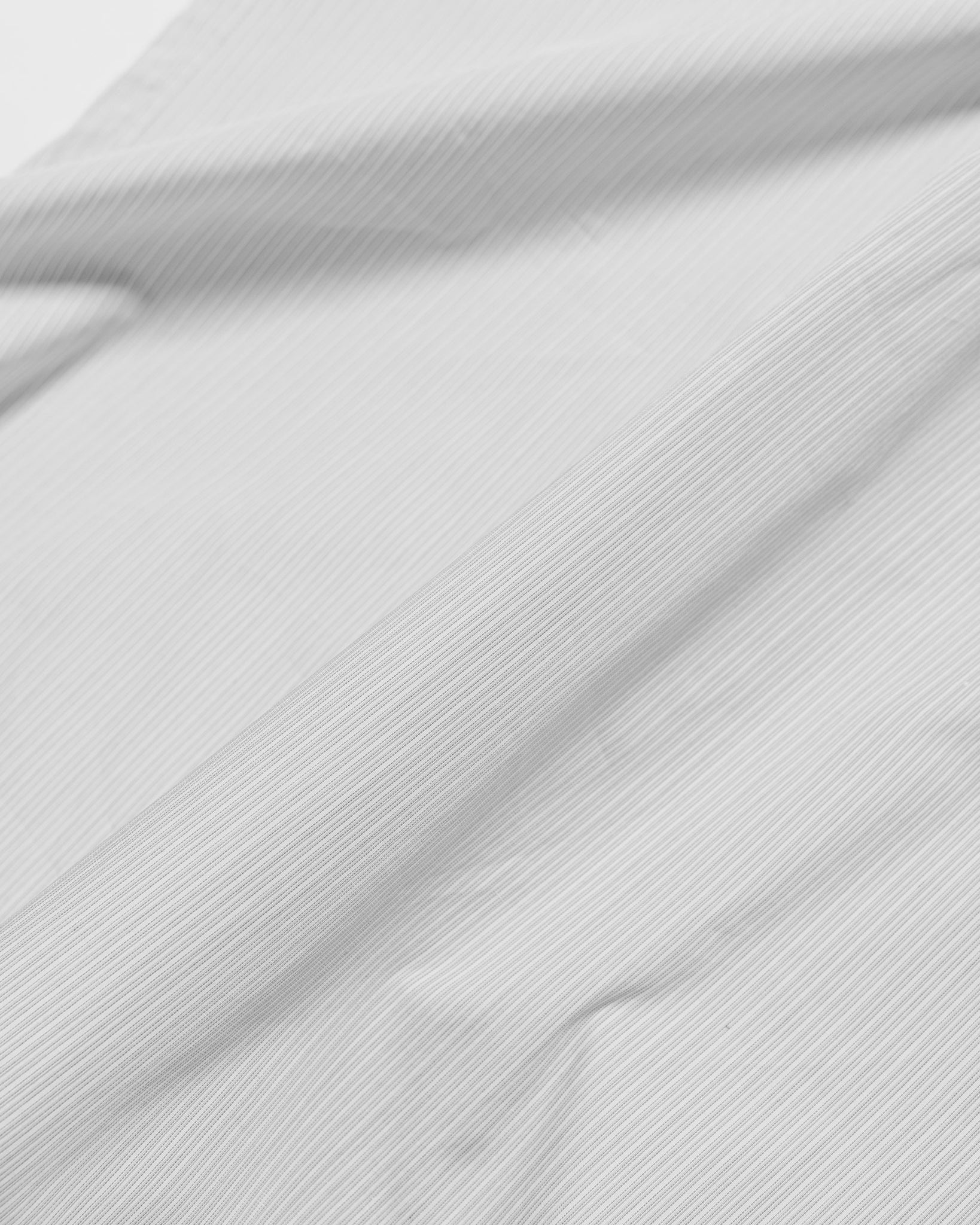 Margaret Howell Half Placket Shirt Fine Stripe Cotton Poplin Grey/White fabric