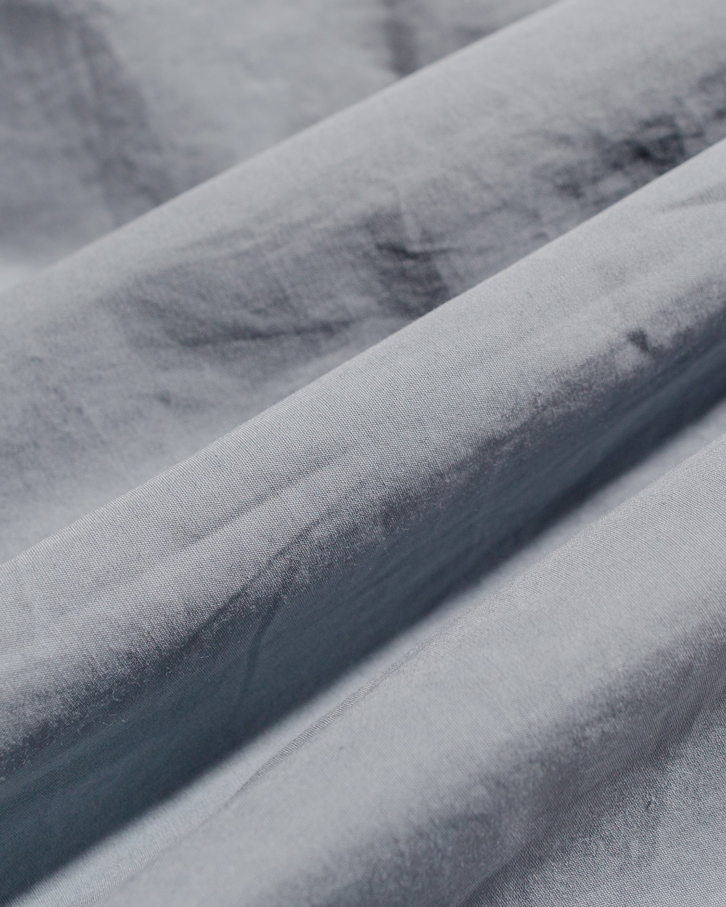 Margaret Howell Short Sleeve Flap Pocket Shirt Compact Cotton Plainweave Pewter