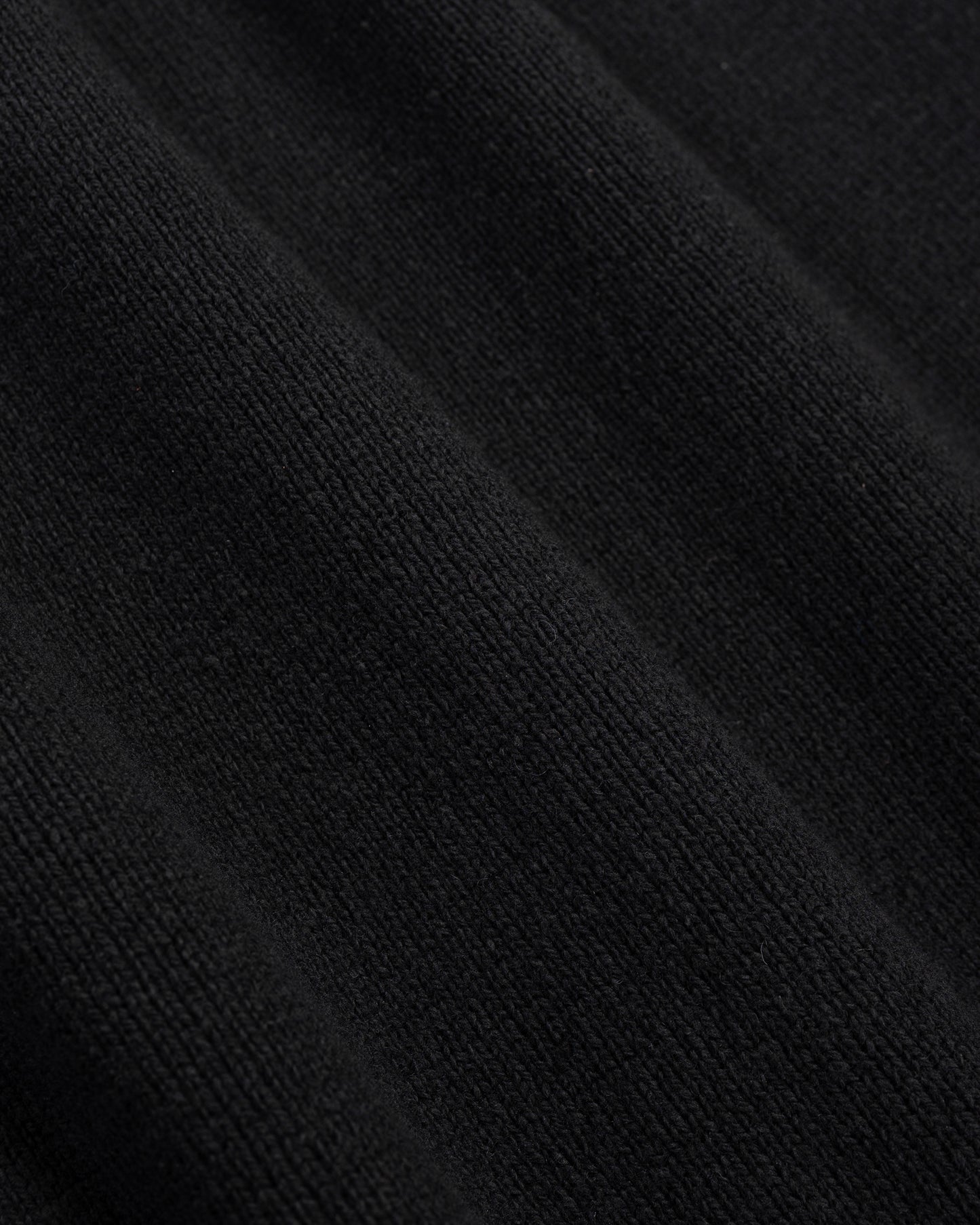 Margaret Howell Zip Up Polo Jumper Wool Cotton Black