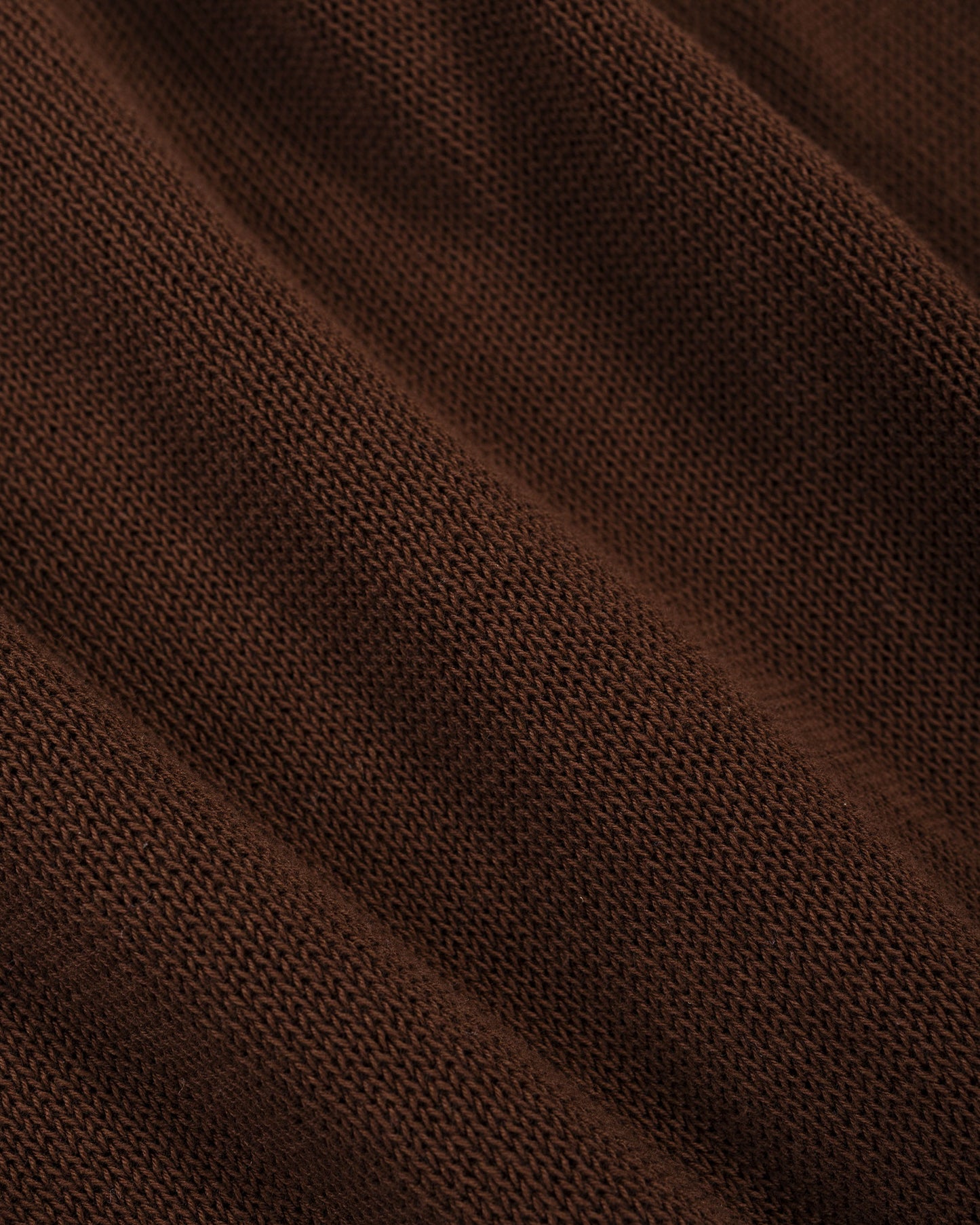 lost & found Merz B. Schwanen Merz B. Schwanen KNITPOLO02 Cotton Short Sleeve Polo Shirt Chocolate