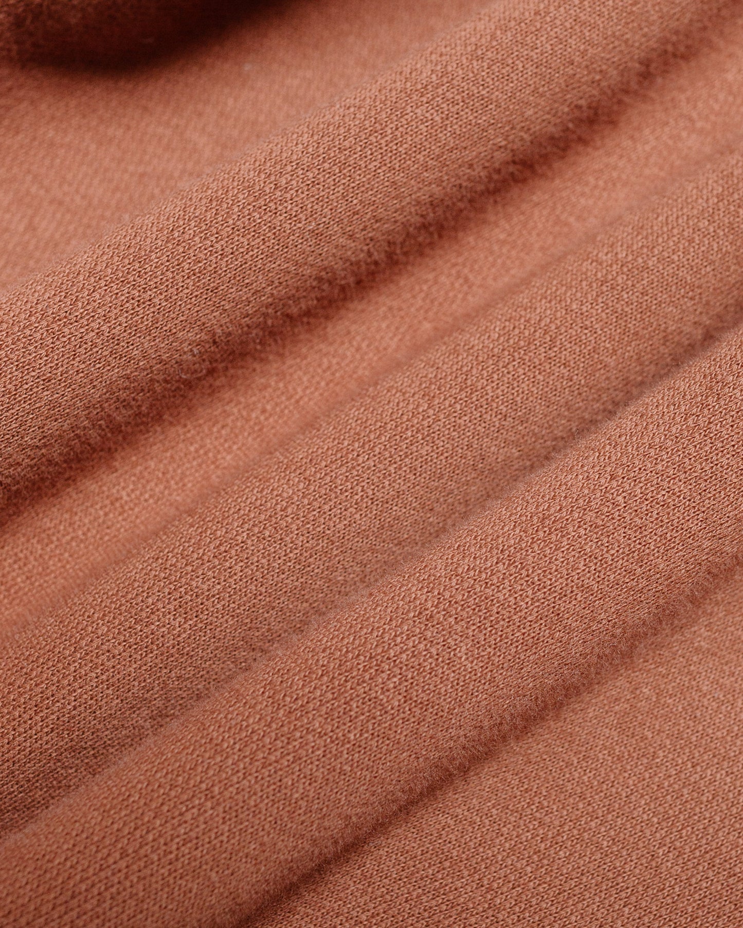 Merz B. Schwanen ZIPC01 Zip Collar Sweatshirt Chestnut fabric