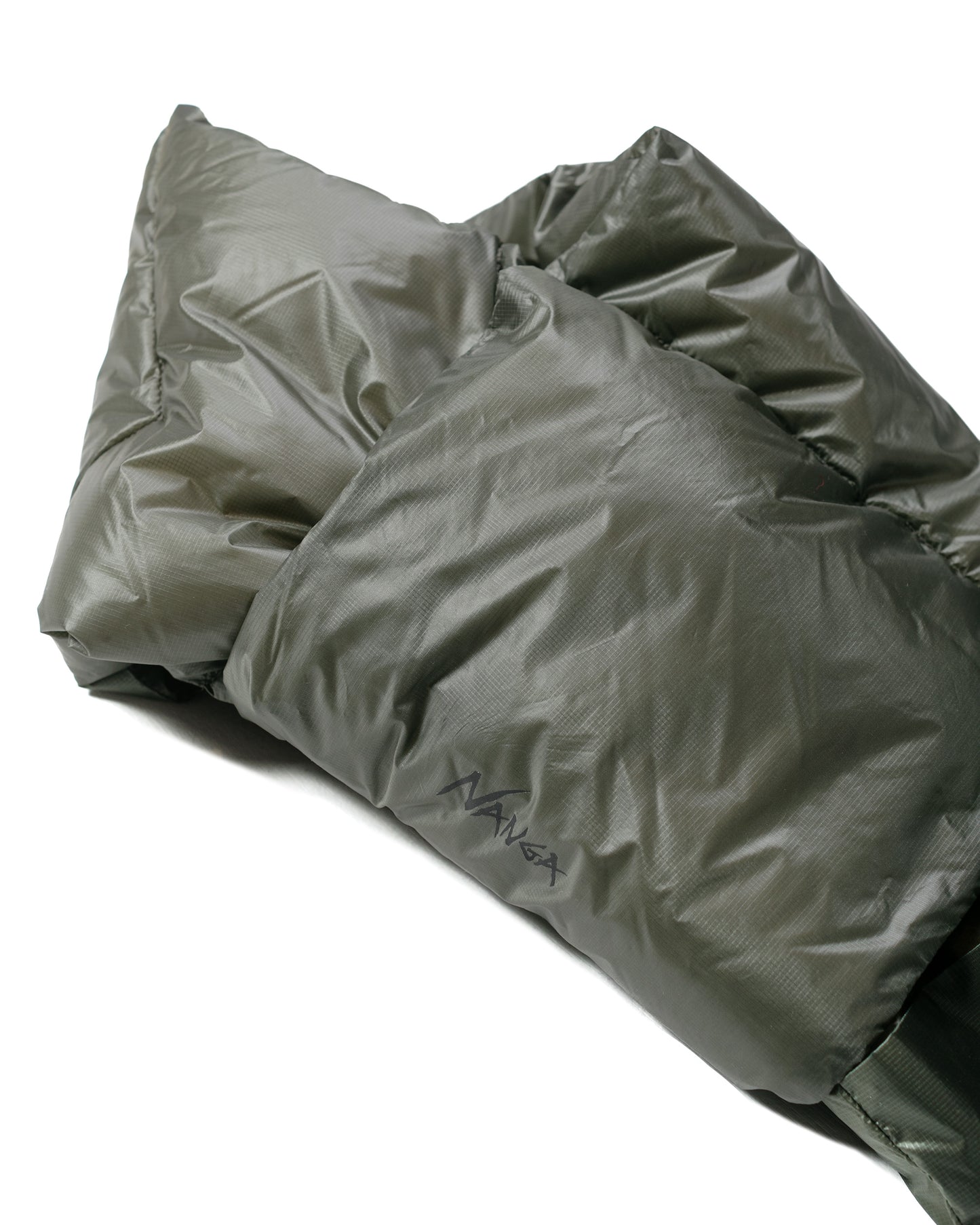 Nanga Portable Light Down Muffler Khaki fabric