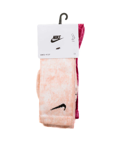 Nike Everyday Plus Cushioned Tie-Dye Crew Socks Red (2 Pack)